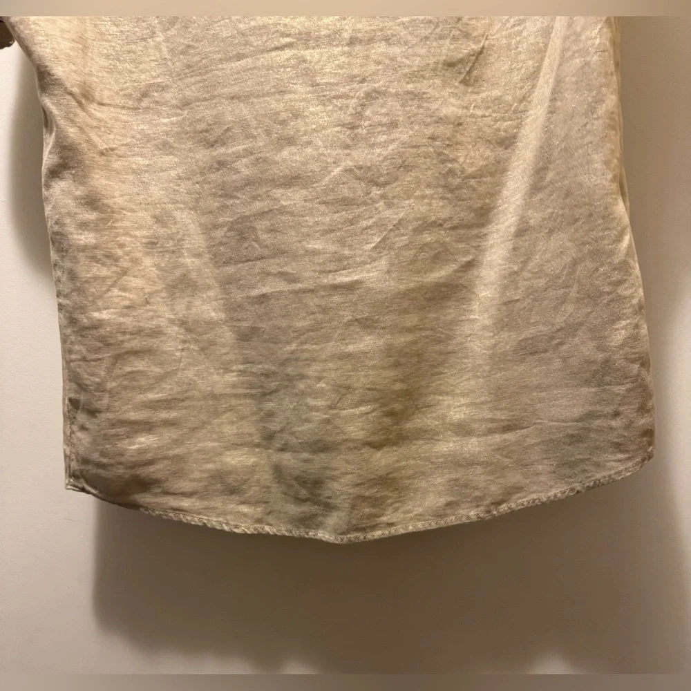Ellen Tracy Gold Short Sleeve Women's Top Size S - Picture 7 of 15